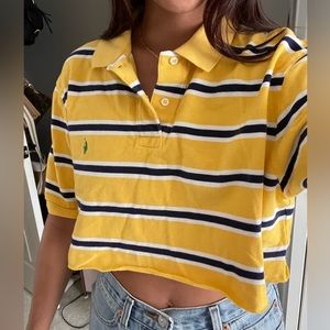 cropped vintage polo tee